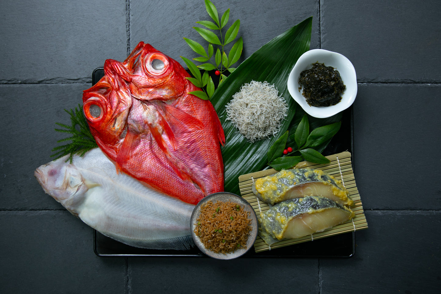 最高級ちりめんじゃこ、ちりめん山椒、開き干し、西京漬けのお勧め詰め合わせ【上撰】